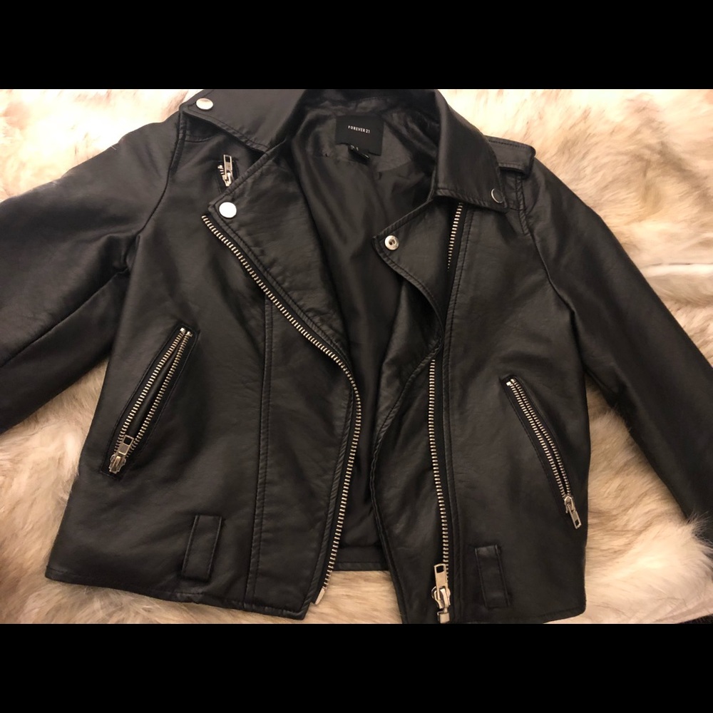 faux leather jacket
